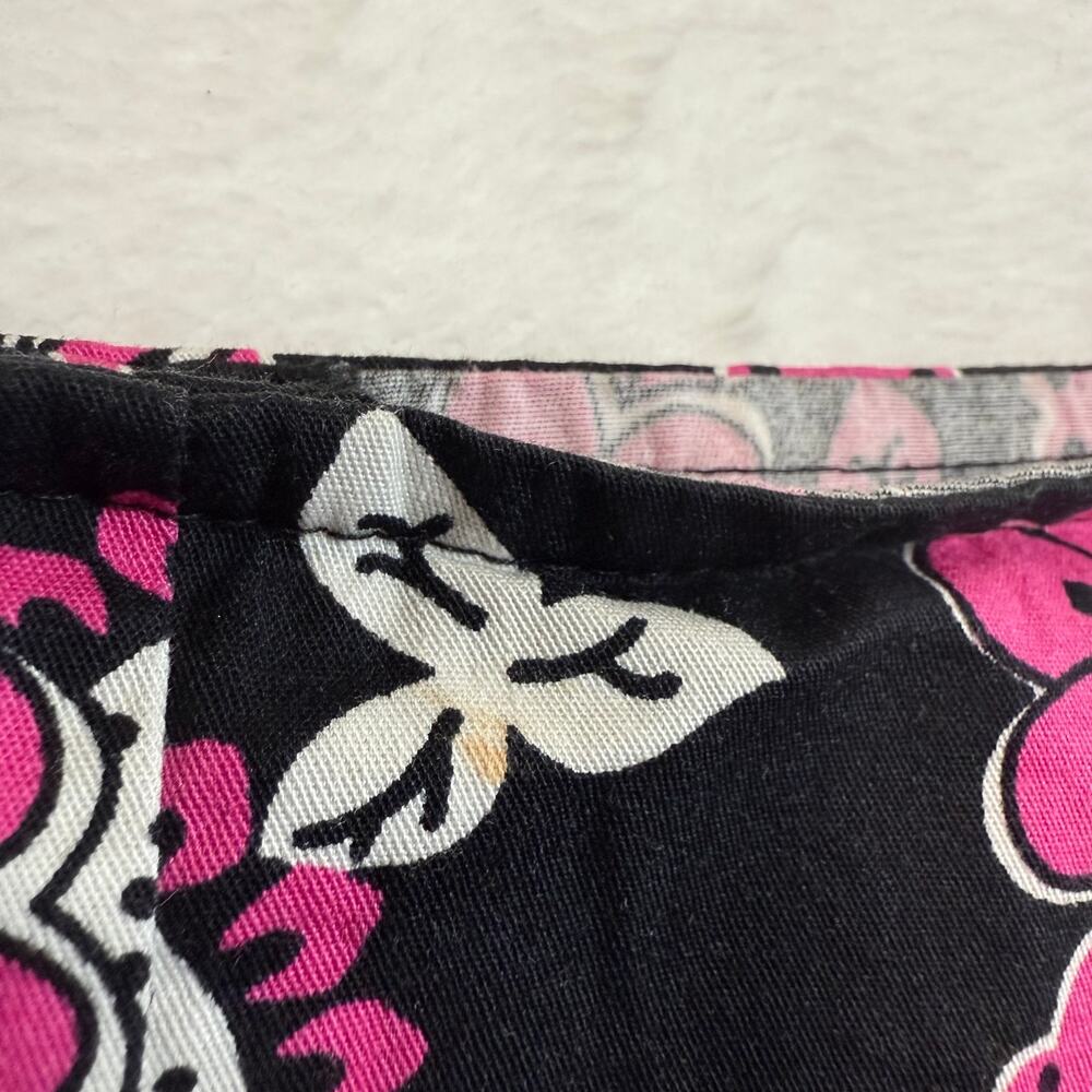 Metrostyle 10 Black Pink Paisley Mini Skirt Y2K Mod Stretch Floral Print - Picture 5 of 9